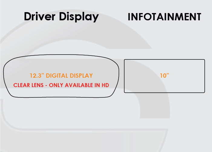 2017-2020 Jaguar XE Screen ProTech Kit 12.3" Digital Driver Display 10in Infotainment