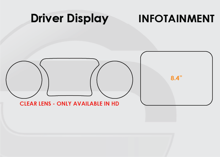 2017-2021 Jeep Compass Screen ProTech Kit Driver Display 8.4in Infotainment. Enhances screen clarity by resisting scratches and reducing fingerprint smears.
