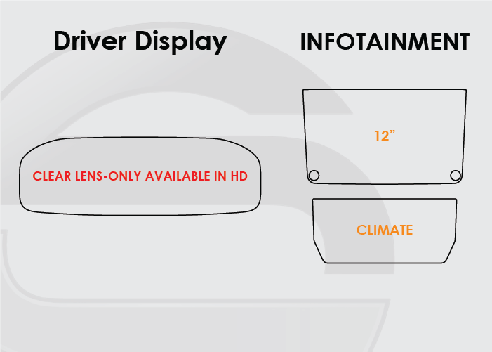 2022-2026 Grand Wagoneer Screen ProTech Kit Driver Display Infotainment Climate. Designed to resist scratching and lessen fingerprint marks on your screens.