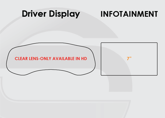 2018-2023 Jeep Renegade Screen ProTech Kit Driver Display 7in Infotainment. Enhances screen clarity by resisting scratches and reducing fingerprint smears.