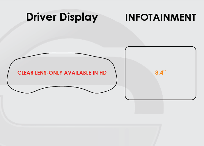 2018-2023 Jeep Renegade Screen ProTech Kit Driver Display 8.4in Infotainment. Shields your screens from scratches and helps reduce greasy fingerprints.
