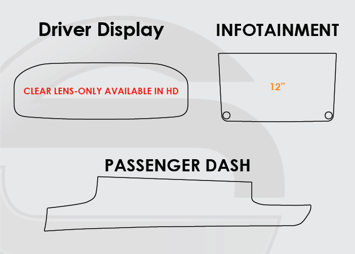 2022-2025 Jeep Wagoneer Screen ProTech Kit Driver Display 12in Infotainment Passenger Dash
