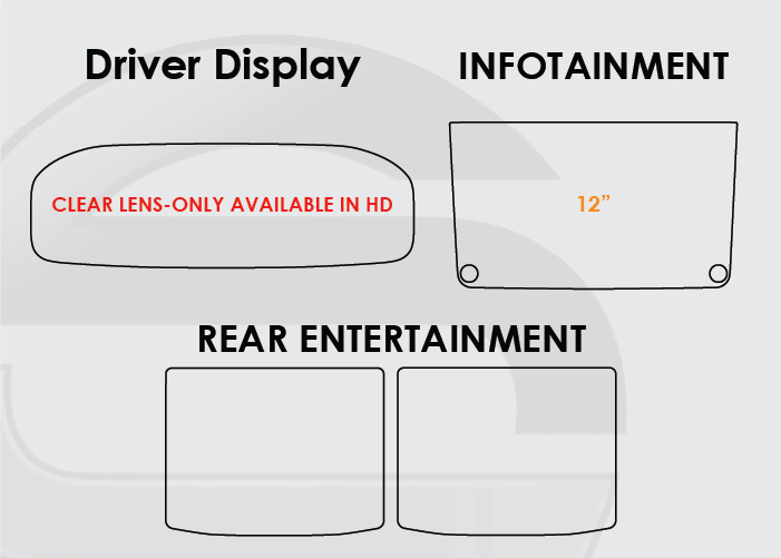 2022-2025 Jeep Wagoneer Screen ProTech Kit Driver Display 12in Infotainment Rear Entertainment. Shields your screens from scratches and helps reduce greasy fingerprints.