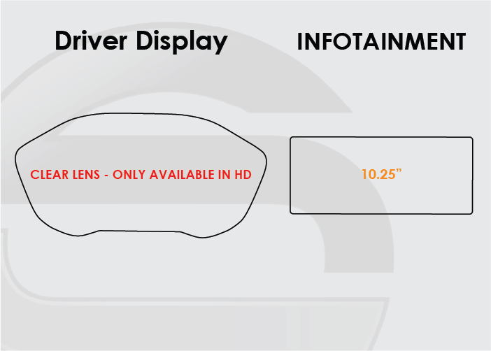 2020-2022 Kia Niro Screen ProTech Kit Driver Display 10.25" Infotainment. Shields your screens from scratches and helps reduce greasy fingerprints.