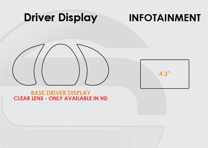 2017-2020 Kia Rio Base Driver Display 4.3in Infotainment