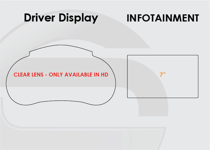 2018-2021 Kia Stinger Screen ProTech Kit Driver Display 7in Infotainment. Enhances screen clarity by resisting scratches and reducing fingerprint smears.