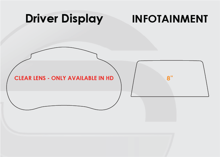 2018-2021 Kia Stinger Screen ProTech Kit Driver Display 8in Infotainment. Resists scratches and scuffs while reducing fingerprints and smudges on your screens.