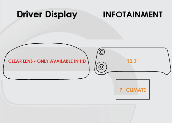 2022-2026 Lexus LX Screen ProTech Kit Driver Display 12.3in Infotainment 7in Climate. Enhances screen clarity by resisting scratches and reducing fingerprint smears.