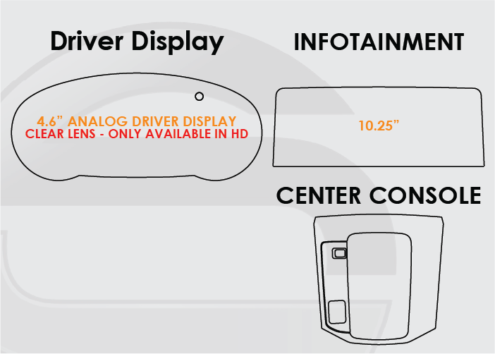 2021-2025 Mazda CX-5 Screen ProTech Kit 4.6in Analog Driver Display 10.25in Infotainment Center Console. Resists scratches and scuffs while reducing fingerprints and smudges on your screens.