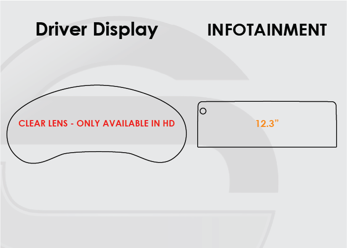 2025-2026 Mazda CX-70 Screen ProTech Kit. Driver Display 12.3" Infotainment. Protect your screens from scratches and resist fingerprints.