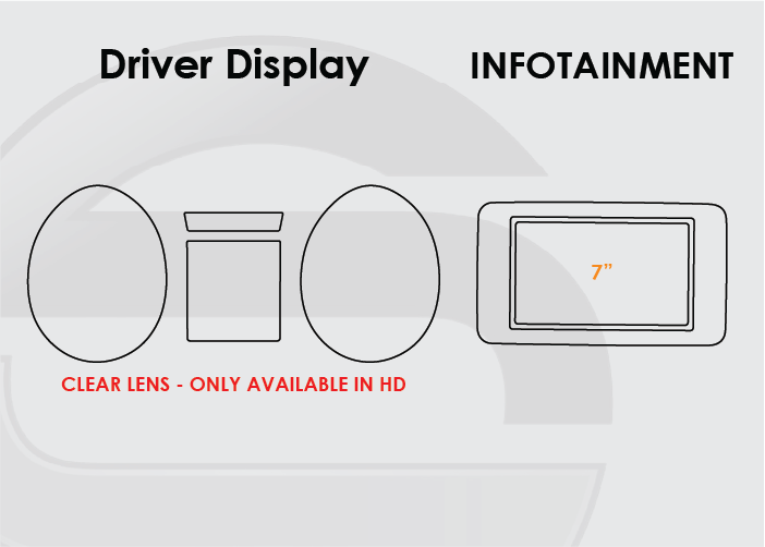 2016-2017 Mercedes Benz GLA Screen ProTech Kit Driver Display 7in Infotainment. Enhances screen clarity by resisting scratches and reducing fingerprint smears.