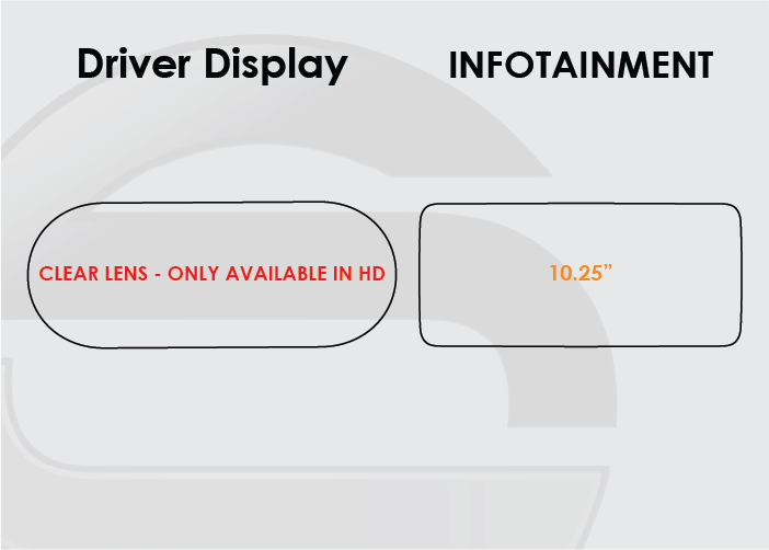 2020-2022 Mercedes GLC Screen ProTech Kit Driver Display  10.25in Infotainment. Shields your screens from scratches and helps reduce greasy fingerprints.