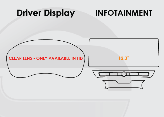 2023-2025 Nissan Altima Screen ProTech Kit Driver Display 12.3in Infotainment. Designed to resist scratching and lessen fingerprint marks on your screens.