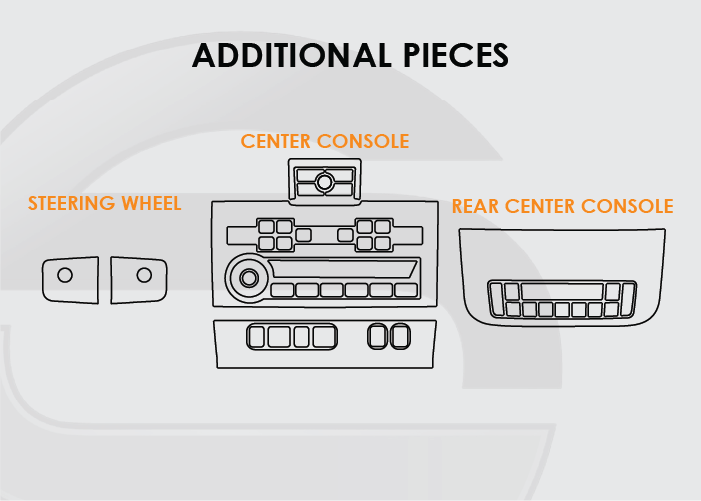 2025 Nissan Armada Screen ProTech Kit Center Console Rear Center Console Steering Wheel