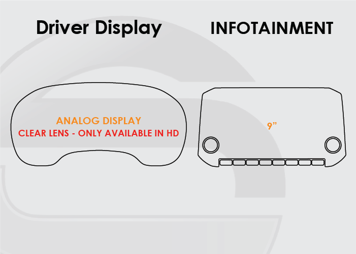 2021-2023 Nissan Rogue Screen ProTech Kit Analog DD 9in Info