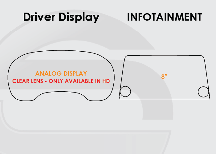 2021-2025 Nissan Rogue Screen ProTech Kit Analog DD 8in Info