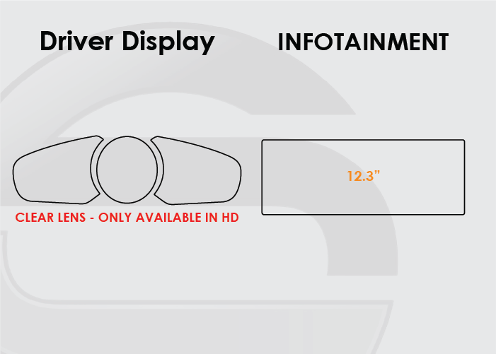 2017-2023 Porsche Panamera Screen ProTech Kit Driver Display 12.3in Infotainment. Protects against everyday scratches and reduces fingerprint buildup on screens.
