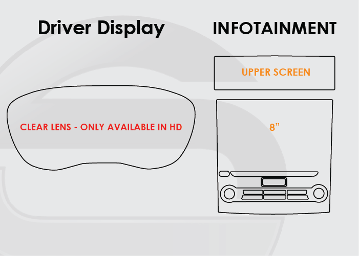 2018-2023 Subaru Crosstrek Screen ProTech Kit Driver Display 8in Infotainment Upper Screen
