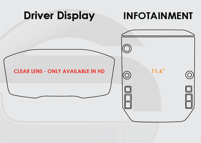 2024-2025 Subaru Crosstrek Screen ProTech Kit Driver Display 11.6in Infotainment