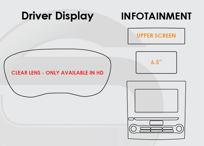 2017-2023 Subaru Impreza Screen ProTech Kit Driver Display 6.5in Infotainment w Frame. Shields your screens from scratches and helps reduce greasy fingerprints.