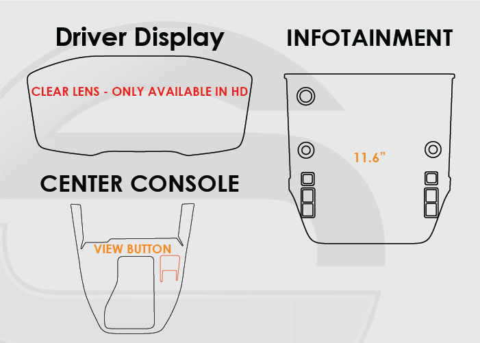 2020-2025 Subaru Legacy Screen ProTech Kit Driver Display 11.6in Infotainment Center Console View Button