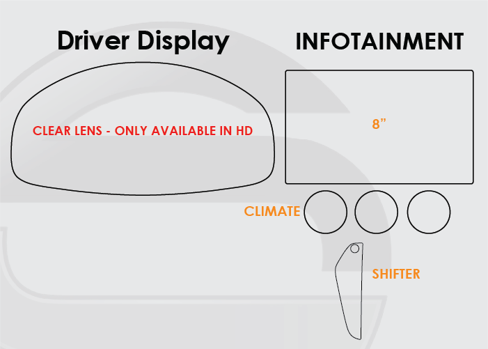 2022-2026 Toyota GR86 Screen ProTech Kit Driver Display 8in Infotainment Climate Shifter. Helps keep screens scratch-resistant with fewer fingerprints and smudges.