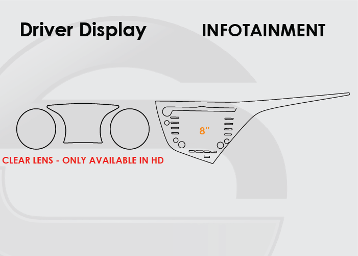 2018-2020 Toyota Camry Screen ProTech Kit Driver Display 8in Infotainment