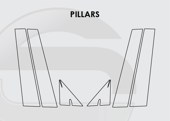 2025 Toyota Camry Screen ProTech Kit Pillars. Resists scratches and scuffs while reducing fingerprints and smudges on your screens.