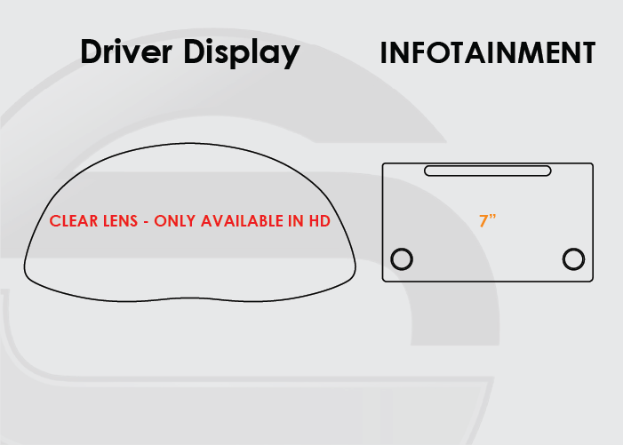 2017-2019 Toyota Corolla Screen ProTech Kit Driver Display 7in Infotainment. Enhances screen clarity by resisting scratches and reducing fingerprint smears.