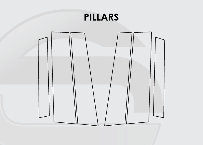 2020-2026 Toyota Highlander Screen ProTech Kit Pillars. Protects against everyday scratches and reduces fingerprint buildup on screens.