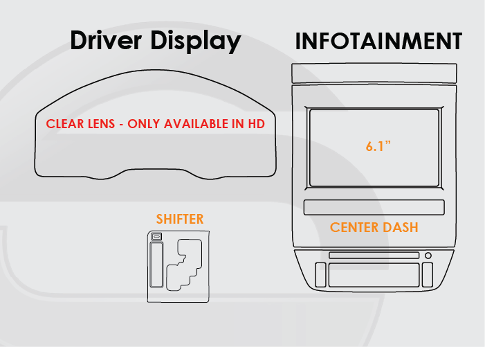 2016-2021 Toyota Land Cruiser Screen ProTech Kit Driver Display Infotainment Center Dash Shifter. Helps keep screens scratch-resistant with fewer fingerprints and smudges.