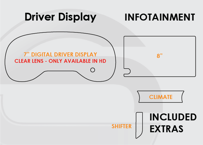 2023-2025 Toyota Rav4 Screen ProTech Kit 7in Driver Display 8in Infotainment Climate Shifter. Keeps your screens clearer by resisting scratches and minimizing fingerprints and smudges.