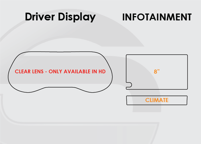 2025-2026 Toyota Sienna Screen ProTech Kit Driver Display 8in Infotainment. Guards your screens from scratches while cutting down on fingerprints and smudges.