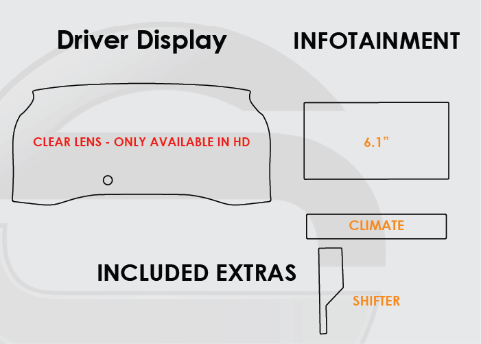 2016-2019 Toyota Tacoma Screen ProTech Kit Driver Display 6.1in Infotainment Climate Shifter. Keeps your screens clearer by resisting scratches and minimizing fingerprints and smudges.