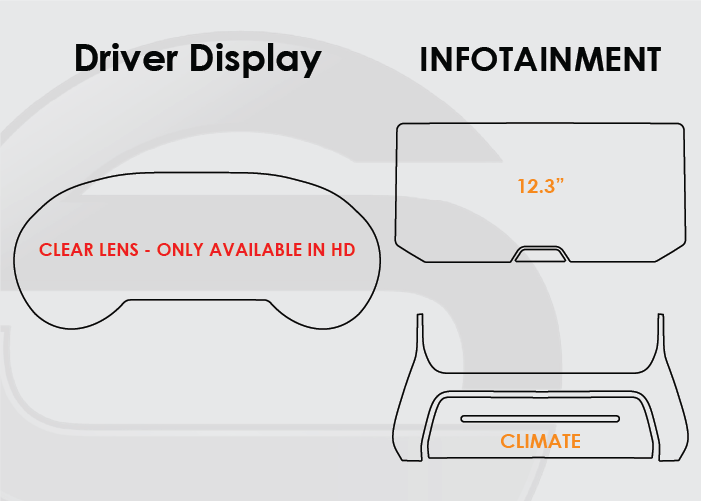 2021-2022 Toyota Venza Screen ProTech Kit Analog Driver Display 12.3in Infotainment Climate. Designed to resist scratching and lessen fingerprint marks on your screens.