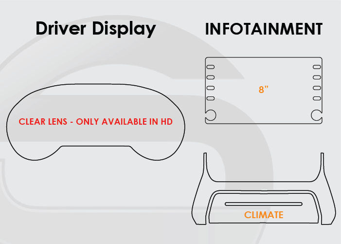 2021-2022 Toyota Venza Screen ProTech Kit Analog Driver Display 8in Infotainment Climate. Shields your screens from scratches and helps reduce greasy fingerprints.