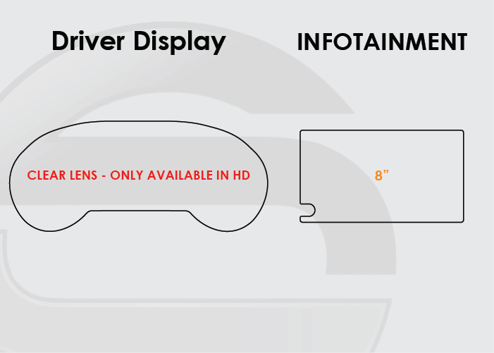 2023-2024 Toyota Venza Screen ProTech Kit Analog Driver Display 8in Infotainment. Helps keep screens scratch-resistant with fewer fingerprints and smudges.