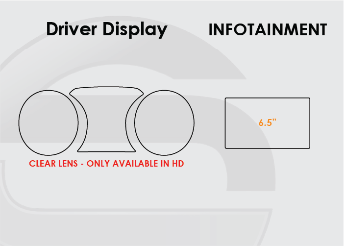 2015-2021 VW Golf Screen ProTech Kit Driver Display 6.5in Infotainment. Enhances screen clarity by resisting scratches and reducing fingerprint smears.
